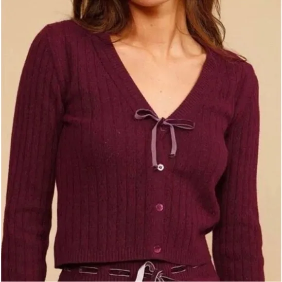 Rouje | Sweaters | New Rouje Raphael Cardigan Burgundy Fr